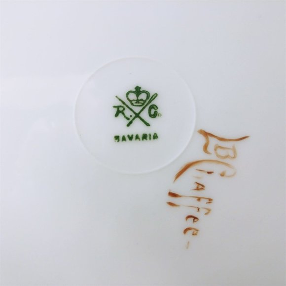 Collector Plate Yellow Rose Hand Painted LB Chaffee Bavaria 9" Hallmarked Signed - Picture 4 of 7